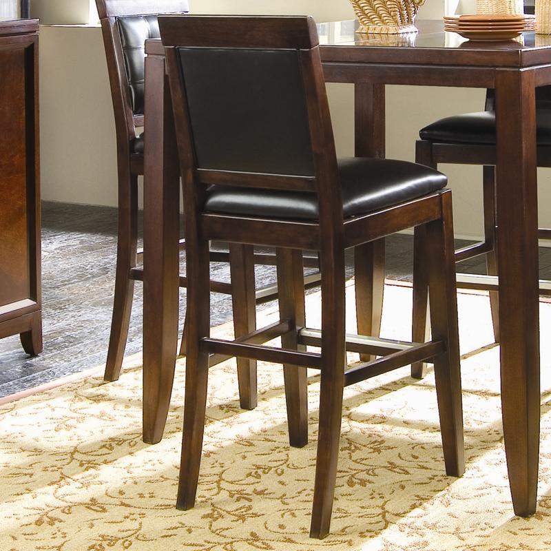 American Drew Tribecca 912692 Tufted Leather Bar Height Stool Hudson